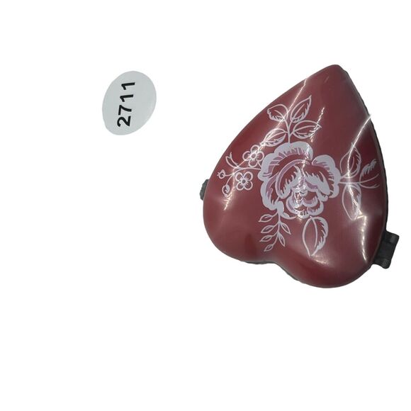 Hallmark Heart Trinket Box Porcelain Rose Painted Detail Retro Valentine Love - Picture 10 of 16